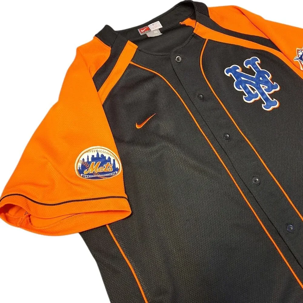Vintage Nike New york mets baseball jersey with embroidered patches Mens XL MLB